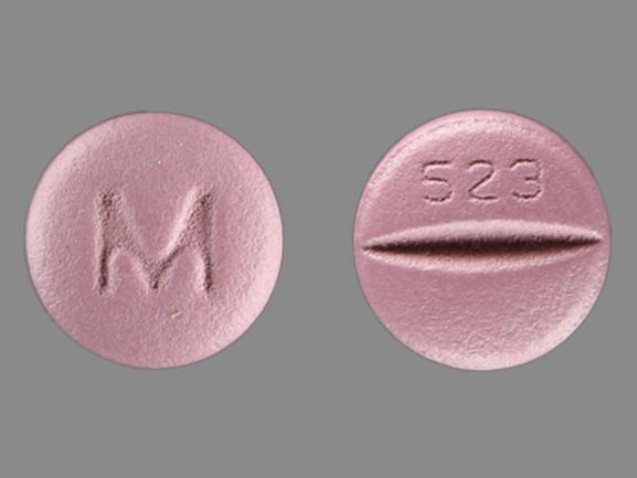 Pill M 523 Pink Round is Bisoprolol Fumarate