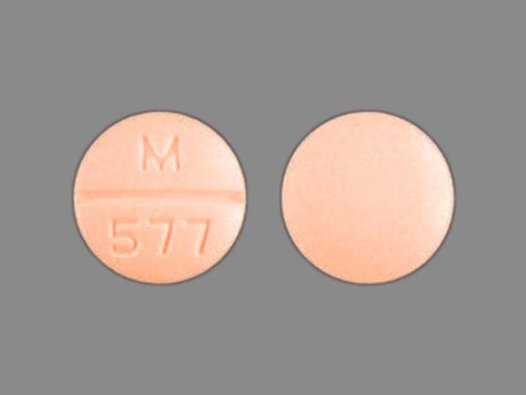 Pill M 577 is Amiloride Hydrochloride and Hydrochlorothiazide 5 mg / 50 mg