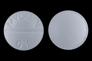 Pill MYLAN G1 White Round is Glipizide