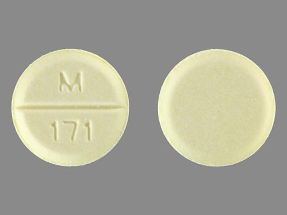 Pill M 171 Yellow Round is Nadolol