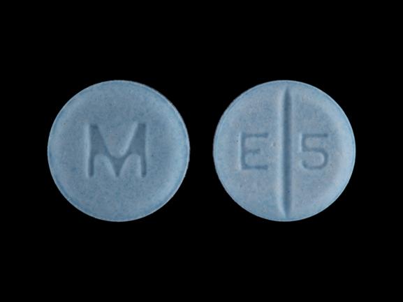 Pill M E 5 Blue Round is Estradiol