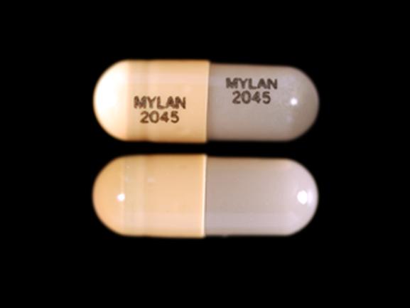 Pill MYLAN 2045 MYLAN 2045 Orange Capsule-shape is Tacrolimus