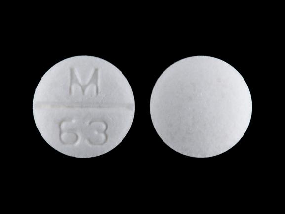 Pill M 63 is Atenolol and Chlorthalidone 50 mg / 25 mg