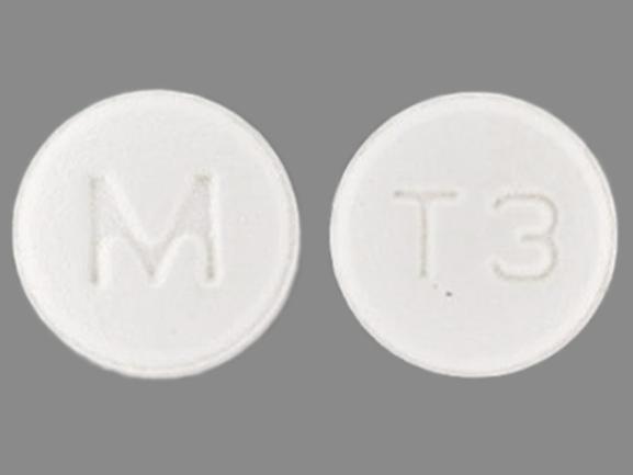 Pill M T 3 White Round is Trifluoperazine Hydrochloride