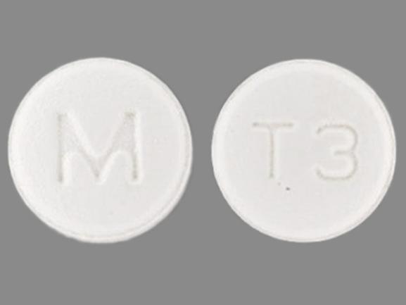 Pill M T 3 White Round is Trifluoperazine Hydrochloride