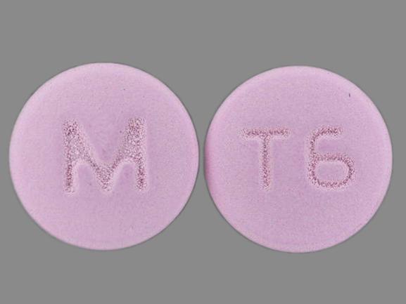 Pill M T 6 Purple Round is Trifluoperazine Hydrochloride