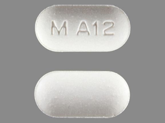 Pill M A12 White Capsule-shape is Alendronate Sodium
