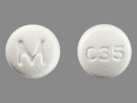 Pill C35 M White Round is Cetirizine Hydrochloride