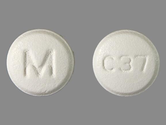 Pill M C37 White Round is Cetirizine Hydrochloride