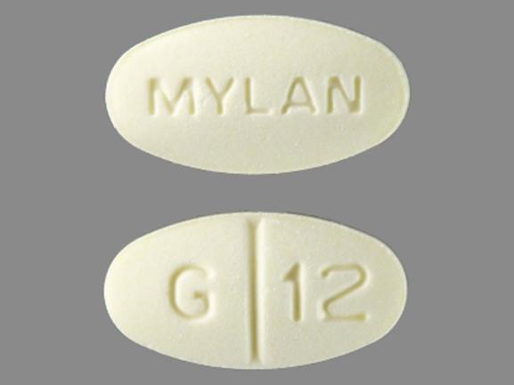 Pill MYLAN G 12 Yellow Oval is Glimepiride