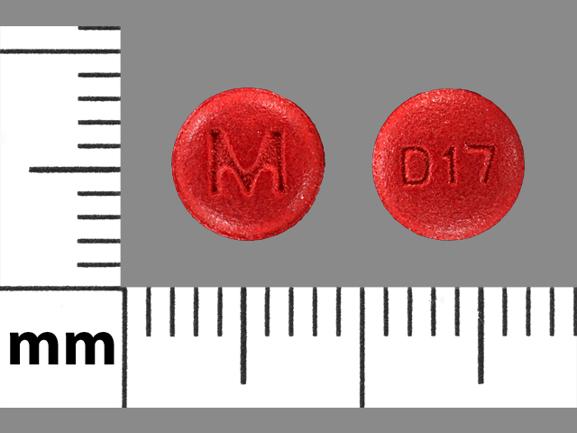 Pill M D17 Red Round is Desloratadine