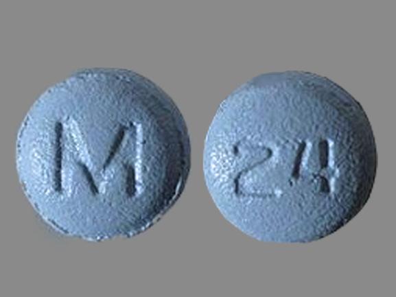 Pill M 24 Blue Round is Albuterol Extended Release