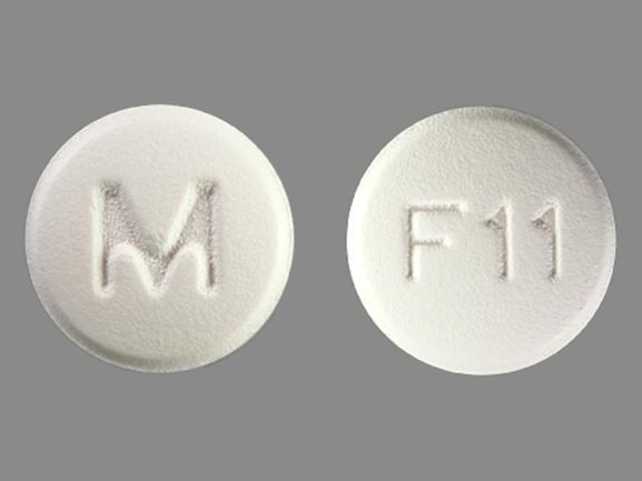 Pill M F11 White Round is Felodipine Extended Release