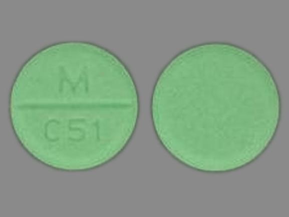 Pill M C51 Green Round is Carbidopa and Levodopa (Orally Disintegrating)