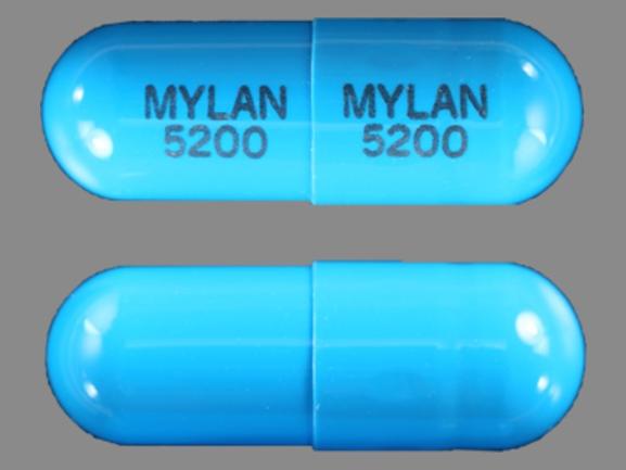 Pill MYLAN 5200 MYLAN 5200 Blue Capsule-shape is Tolmetin Sodium