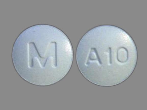 Pill M A10 Blue Round is Amlodipine Besylate