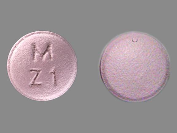Pill M Z1 Purple Round is Zolpidem Tartrate
