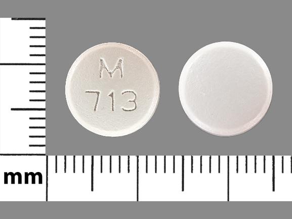 Pill M 713 White Round is Olanzapine