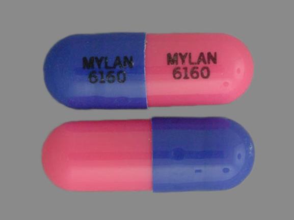 Pill MYLAN 6160 MYLAN 6160 Pink Capsule-shape is Propranolol Hydrochloride Extended-Release