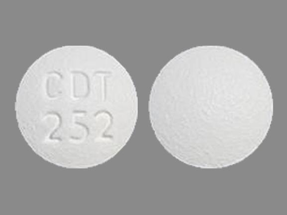 Pill CDT 252 White Round is Amlodipine Besylate and Atorvastatin Calcium