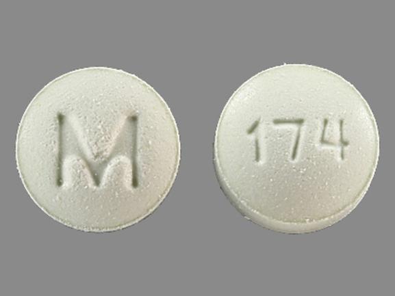 Pill M 174 Green Round is Metolazone