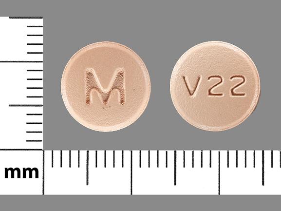 Hydrochlorothiazide and valsartan 12.5 mg / 160 mg M V22