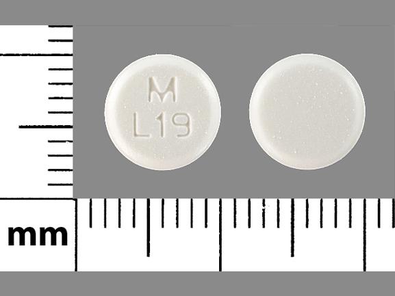 Pill M L19 White Round is Lovastatin