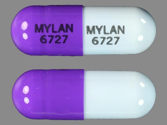 Zonisamide 100 mg MYLAN 6727 MYLAN 6727