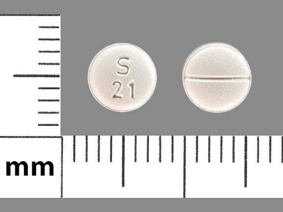 Pill S 21 White Round is Sertraline Hydrochloride
