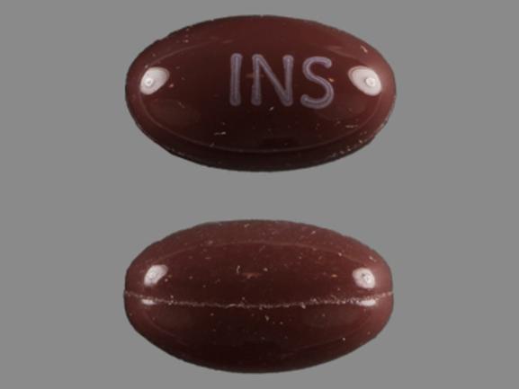 Pill INS Brown Capsule/Oblong is Dronabinol