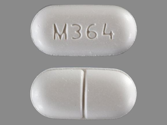 Pill M364 White Oval is Acetaminophen and Hydrocodone Bitartrate