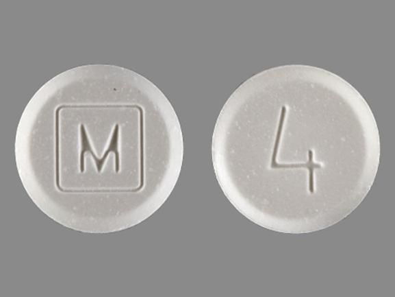 Pill M 4 White Round is Acetaminophen and Codeine Phosphate