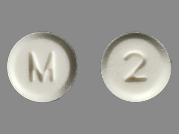 Pill M 2 White Round is Hydromorphone Hydrochloride