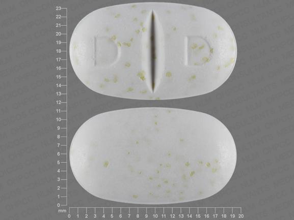 Pill D D White Elliptical/Oval is Doryx