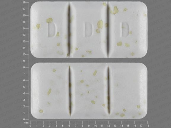 Pill D D D White Rectangle is Doryx
