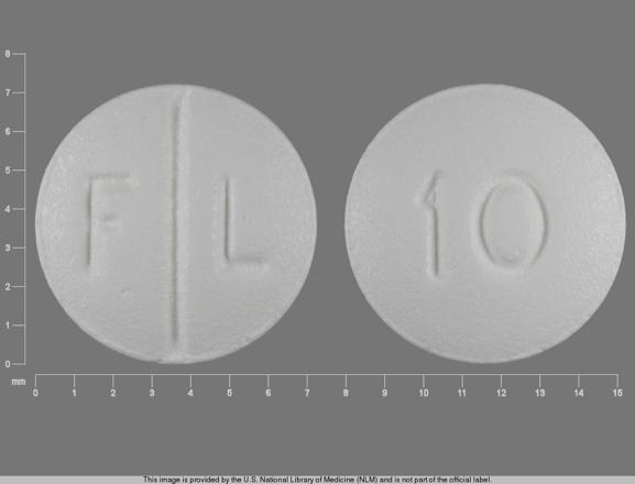 F L 10 Pill Images White Round