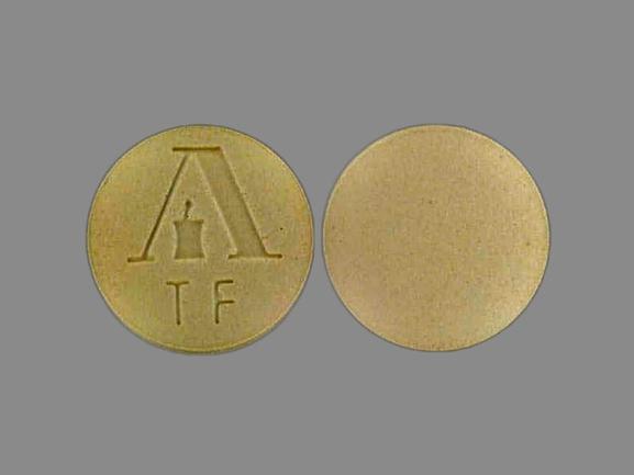 Pill A TF Beige Round is Armour Thyroid