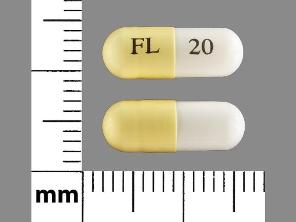Pill FL 20 Yellow & White Capsule/Oblong is Fetzima