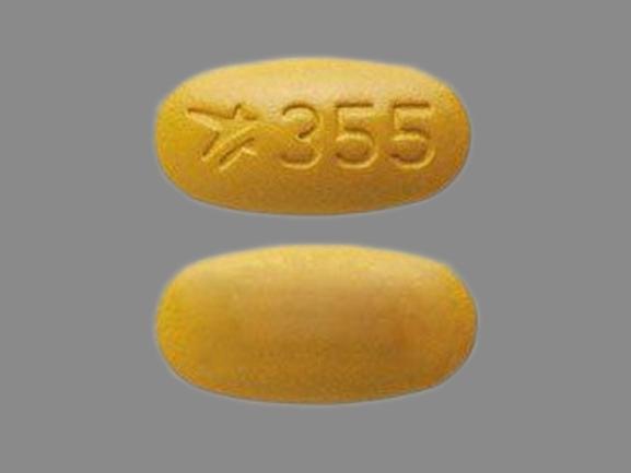 Pill Logo 355 is Myrbetriq 50 mg