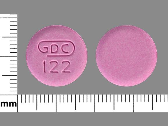 Pill GDC 122 Pink Round is Bismatrol