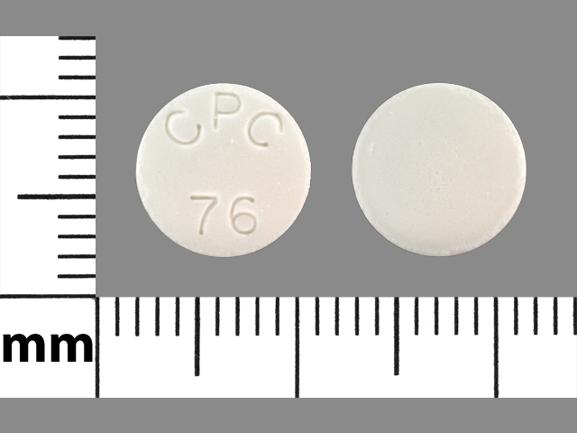 Pill CPC 76 White Round is Sodium Bicarbonate