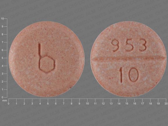 Pill b 953 10  Round is Dextroamphetamine Sulfate