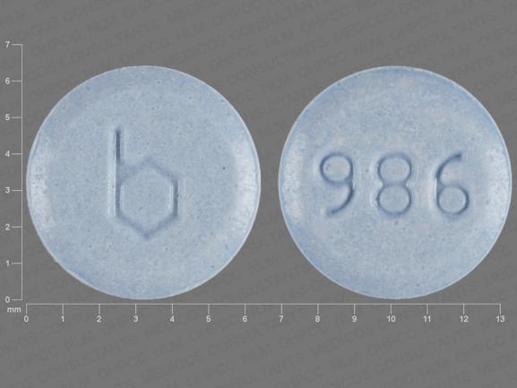 Pill b 986 Blue Round is Tri-Sprintec