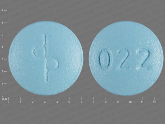 Pill dp 022 Blue Round is Kariva
