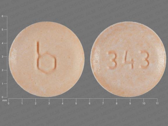 Pill b 343 Peach Round is Aranelle