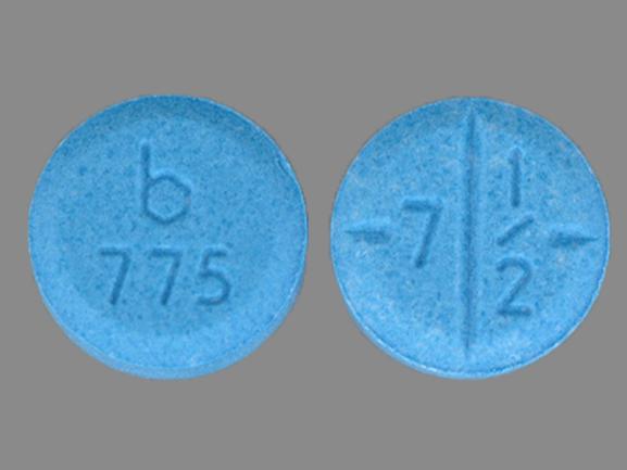 Amphetamine and dextroamphetamine 7.5 mg b 775 7 1/2