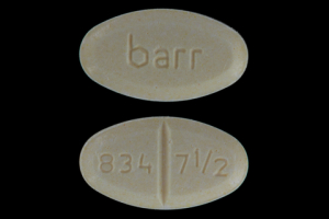 Warfarin sodium 7.5 mg barr 834 7 1/2