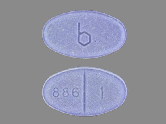 Pill b 886 1 Purple Oval is Estradiol