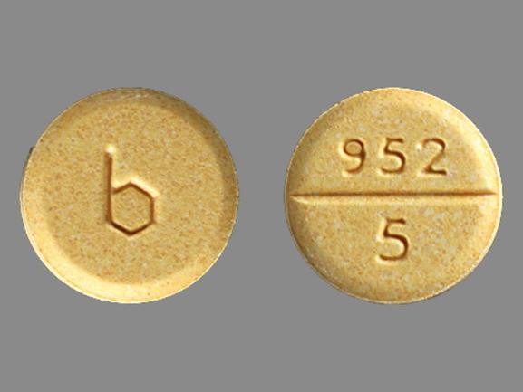 Pill b 952 5 Orange Round is Dextroamphetamine Sulfate