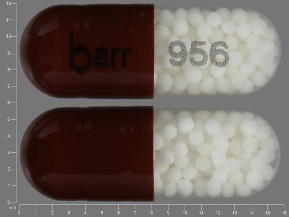 Pill barr 956 Brown Capsule/Oblong is Dextroamphetamine Sulfate Extended Release